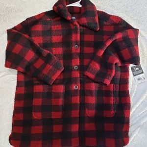 Buffalo plaid XL sherpa jacket